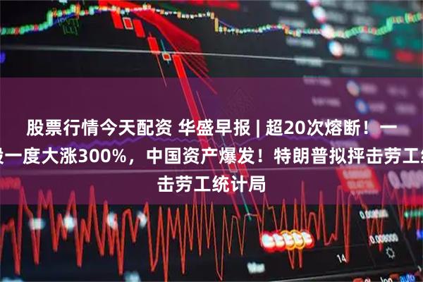 股票行情今天配资 华盛早报 | 超20次熔断！一中概股一度大涨300%，中国资产爆发！特朗普拟抨击劳工统计局